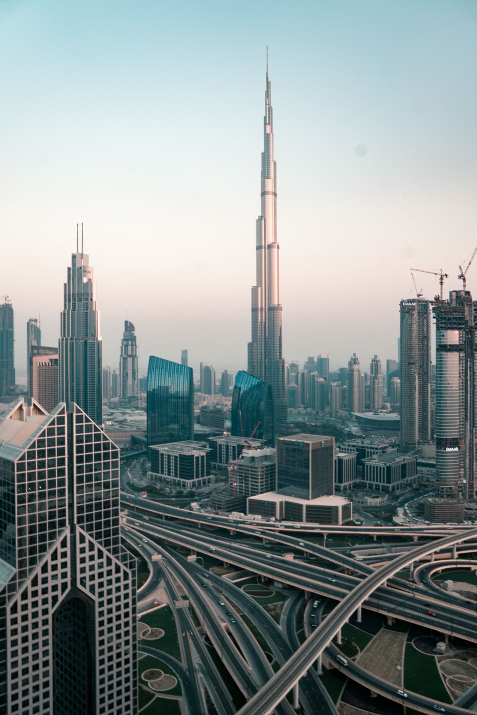 Downtown Dubai skyline with the Burj Khalifa